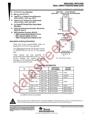 SN74LV20APWRE4 datasheet  